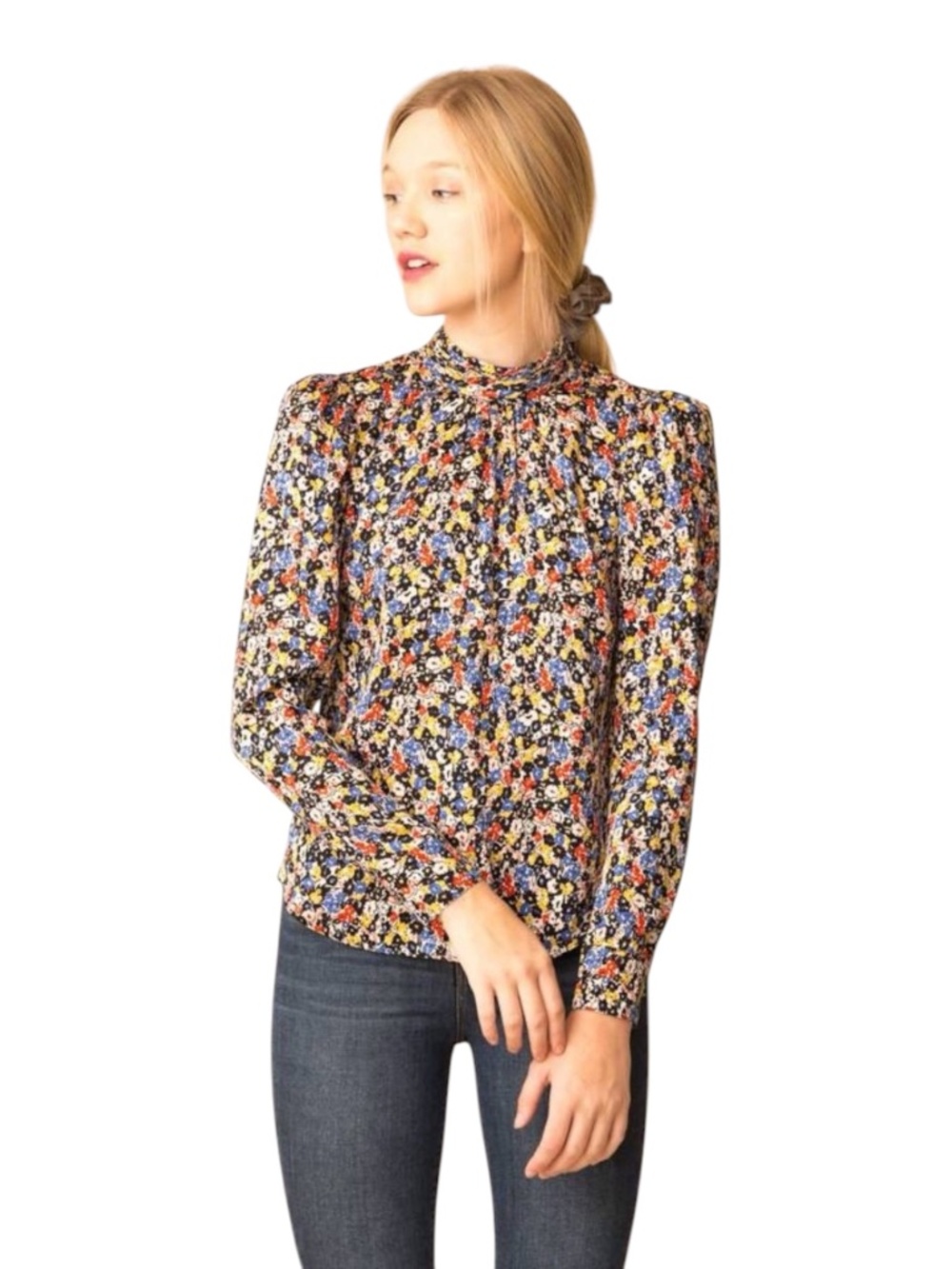 Veronica Beard Mena Ditsy Floral Silk Blouse XS